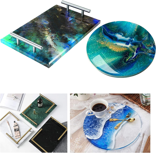 2Pack Large Resin Mold,Oversized Silicone Tray Molds for Epoxy Resin,Include Rou - Picture 6 of 12