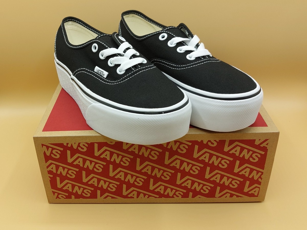 Vans Old Skool Stackform Trainers In Black/White Size UK new