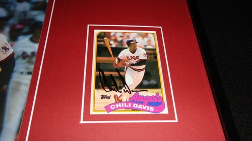 Chili Davis Signed Framed 11x17 Photo Display Angels - Picture 2 of 2