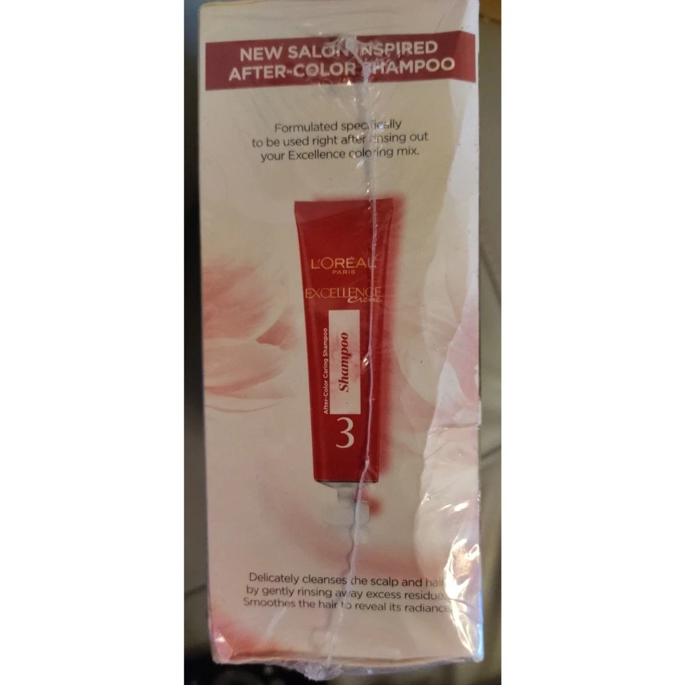 NUEVO EN CAJA Loreal Excellence Crema Color de Cabello 5RB Paquete de 2 Gris Cobertura Rojo Marrón Hágalo Usted Mismo  Foto 4 de 4