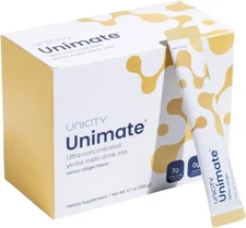 *NEW* Unicity Unimate Yerba Mate Supplement LEMON GINGER 30 Pack - EXP 2026