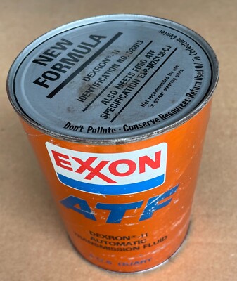 VINTAGE EXXON DEXRON ATF   1 QUART CARDBOARD CAN EMPTY