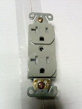  10 pc NEW 20A Standard Duplex Receptacles 20 Amp Tamper Resistant Gray Grey TR