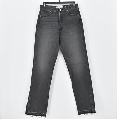 Women's EB Denim Unraveled Two Jeans in Black, Size 31 - Main Image