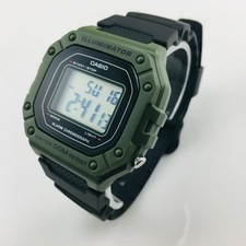 Casio W218h-3av 50 Meter WR Chronograph Watch Alarm Black Resin Illuminator  for sale online | eBay
