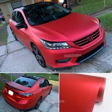 50ft X 5ft Full Car Wrap Red Stretch Metal Satin Matte Chrome Vinyl Sticker Hdus