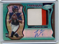 2021 certified freshman fabric mirror signatures #204 justin fields 20/20 3 Colo