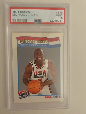1991 Hoops #579 MICHAEL JORDAN PSA 9 -1992 Team USA Basketball | eBay