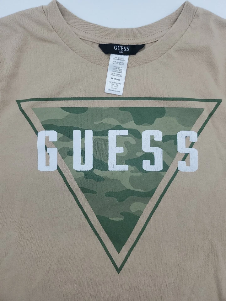 Camiseta Guess Niños Juvenil Mediana 12-14 Marrón Logo Camuflaje... #17152 Foto 3 de 4