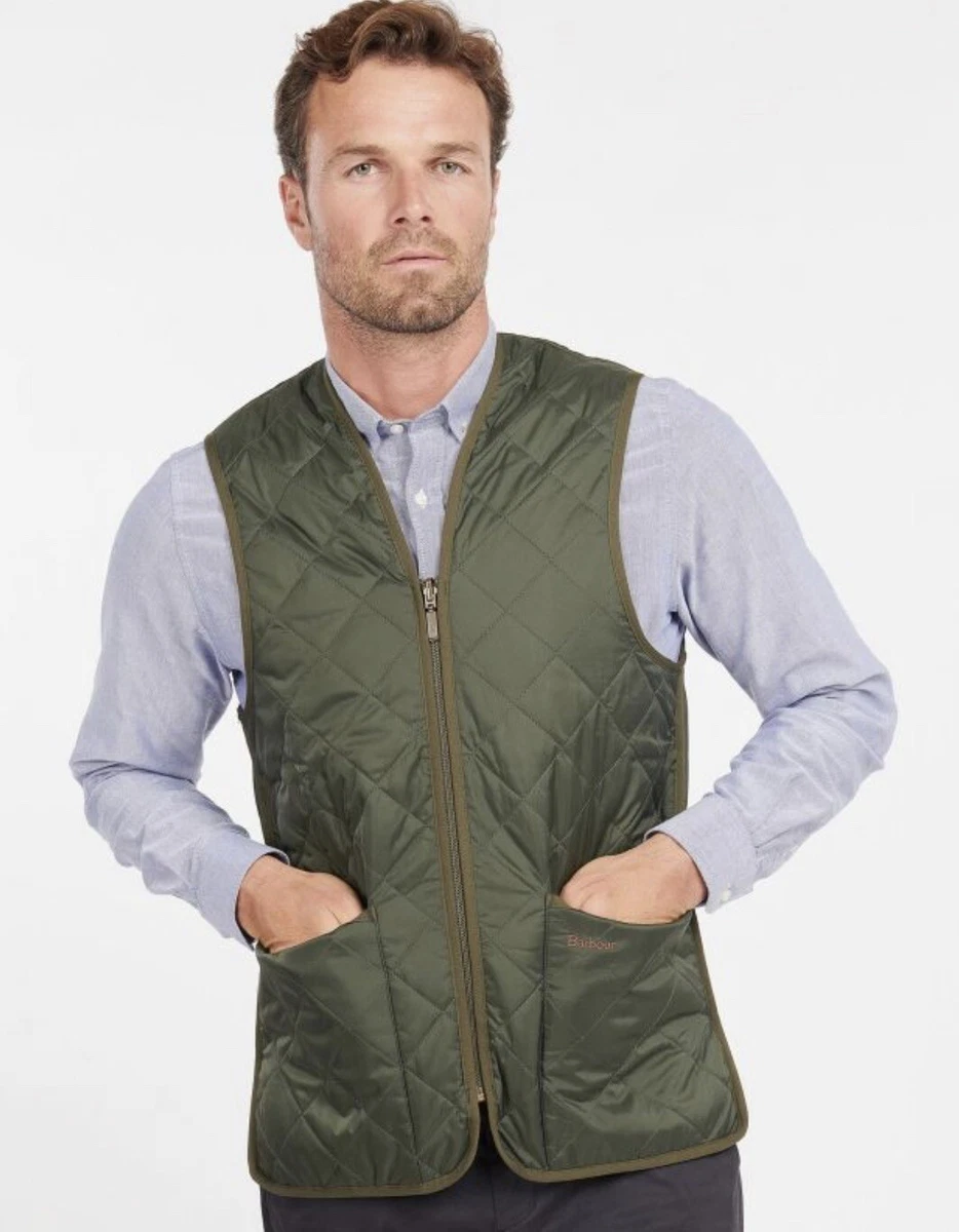 Barbour logo-patch zip-up gilet - Black