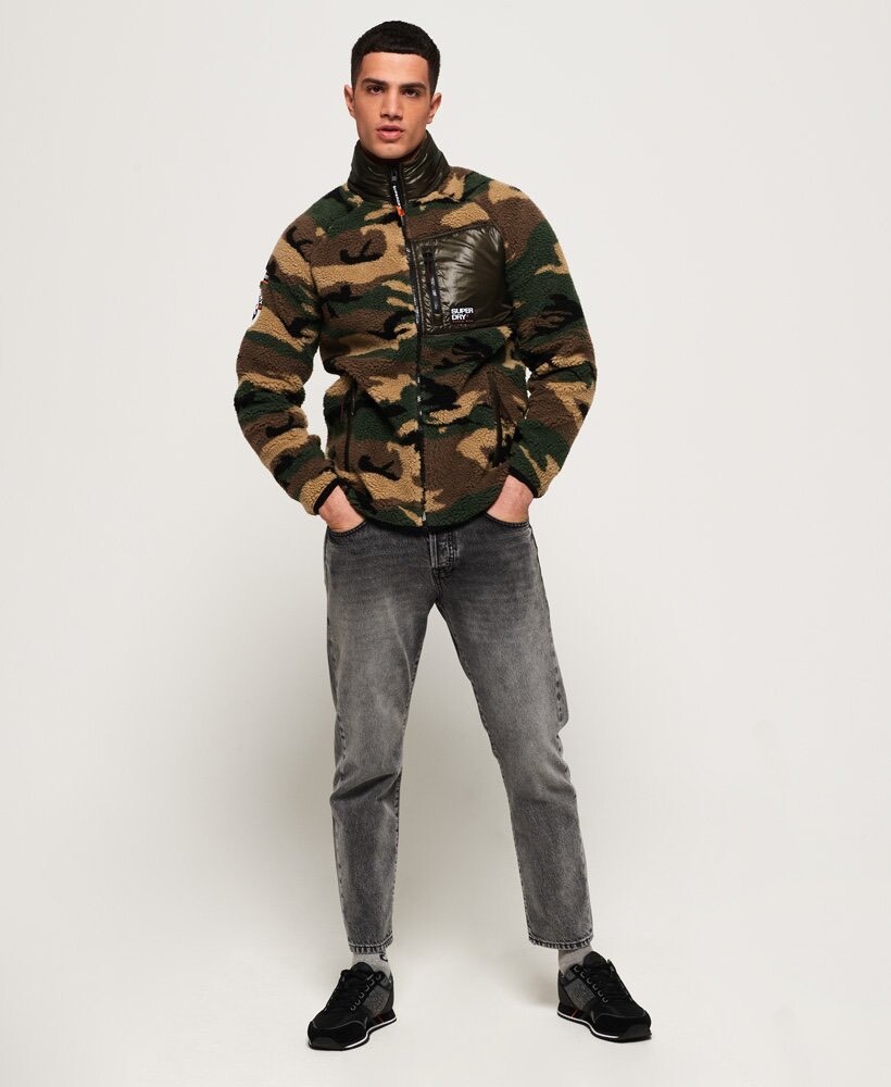 Superdry Men’s Mountain Sherpa Camo Track Top Size M Very Rare! image 2