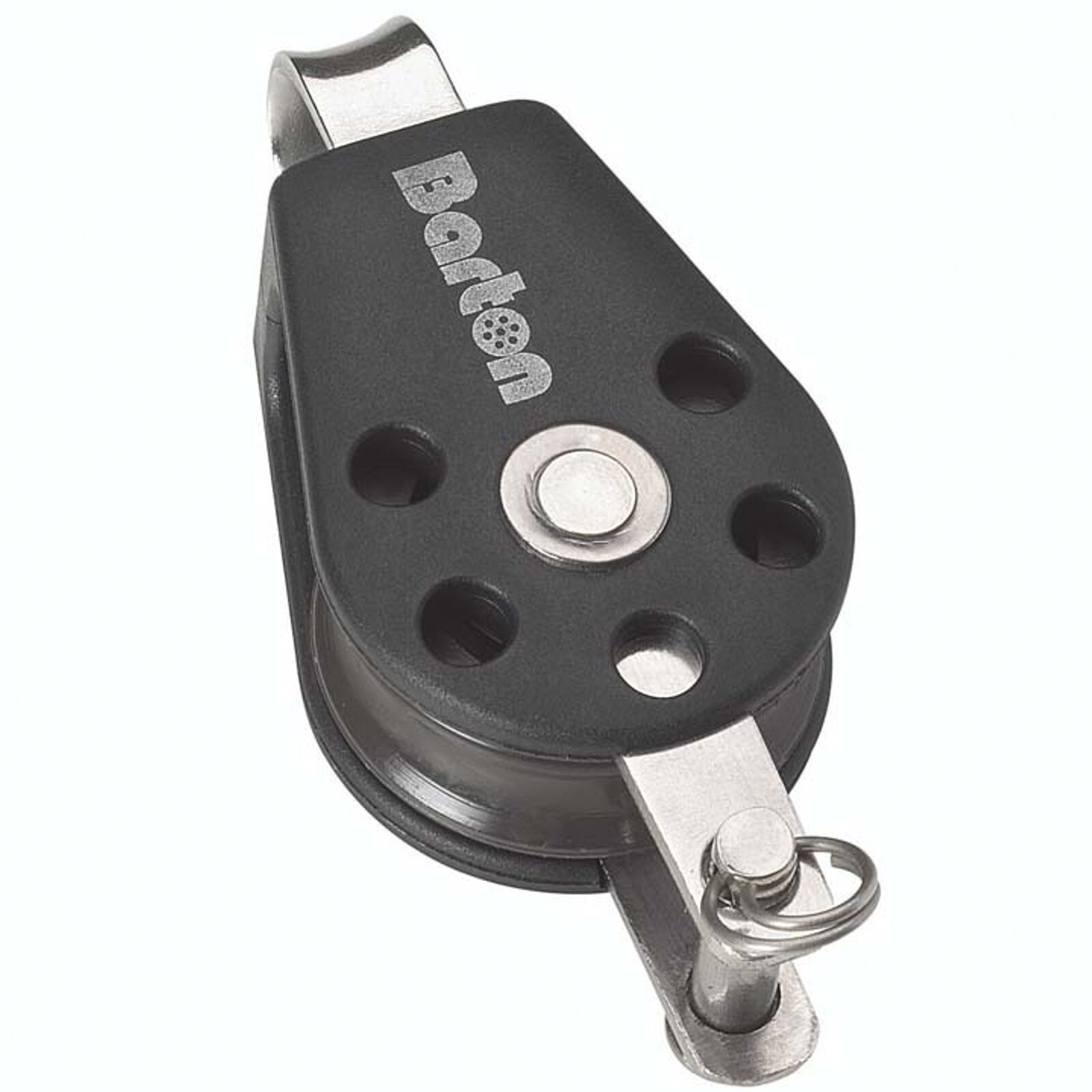 Barton Marine Size 3 Single Fixed Eye Block+Becket 45mm - Plain bearing - N03111