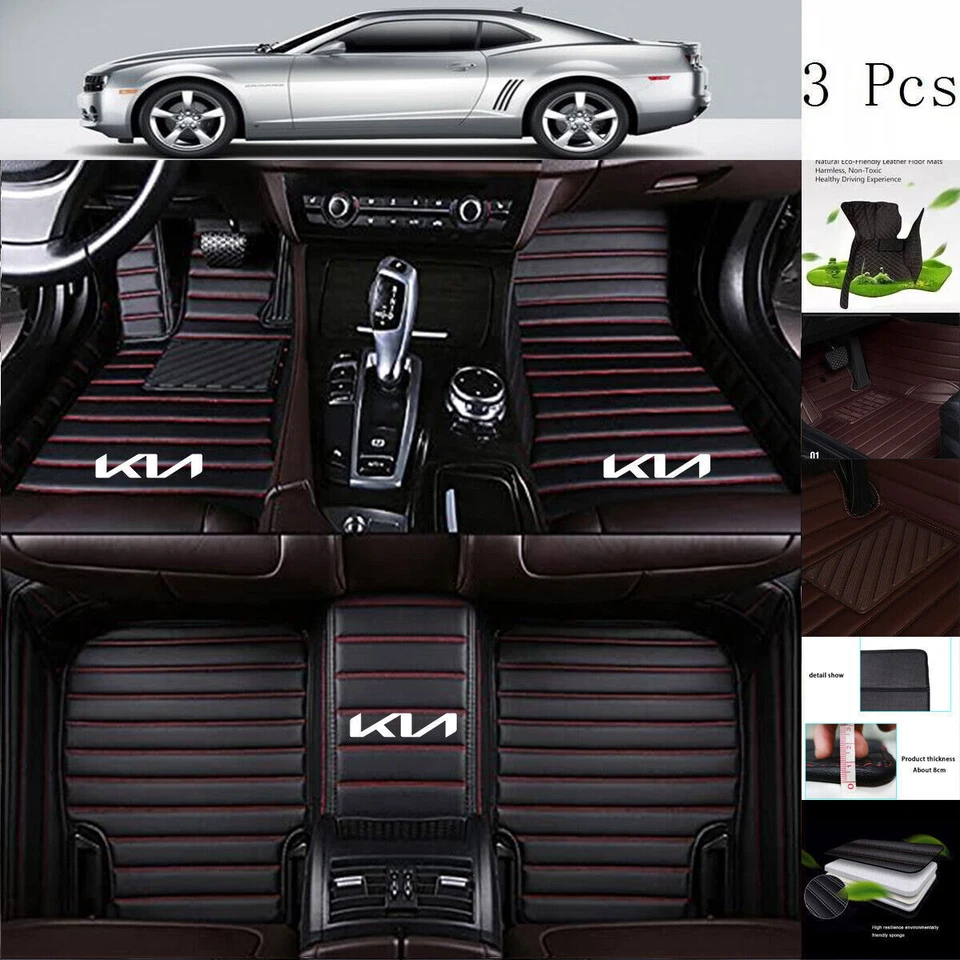 Alfombrillas impermeables delanteras y traseras aptas para todos los modelos KIA para todo tipo de clima Foto 4 de 4