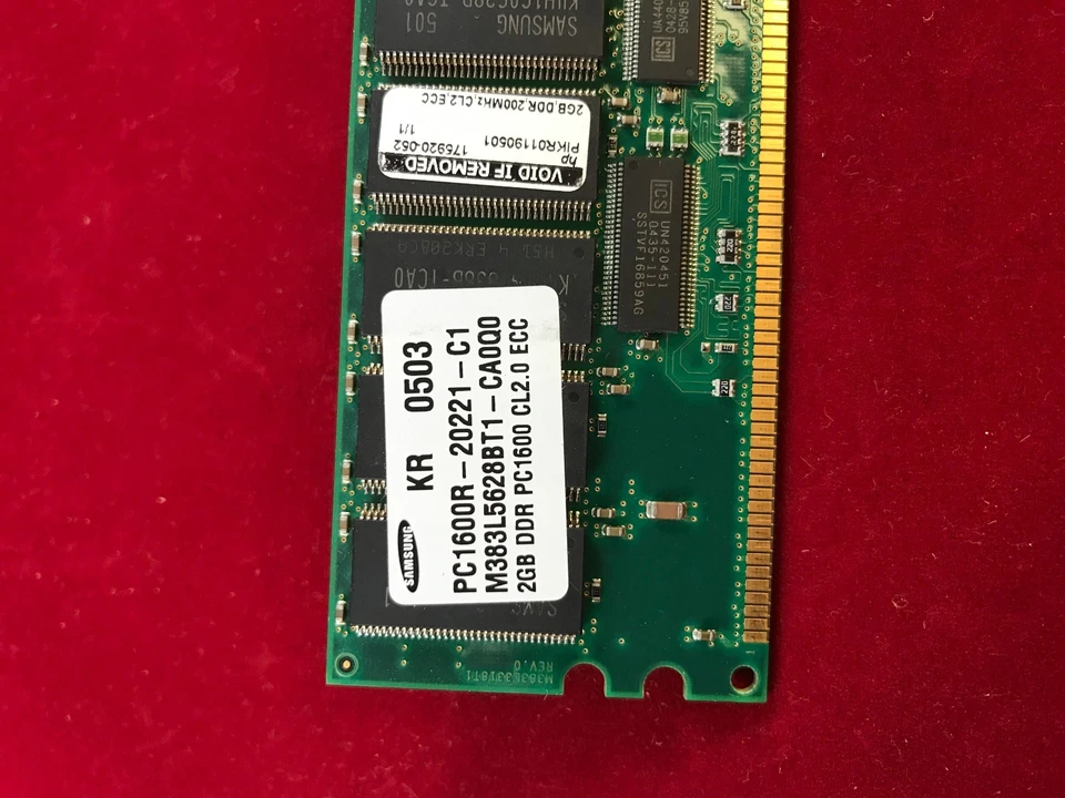 HP 2GB 1x2gb Memory 175920-052 ddr PC1600 ecc sdram - Image 4 of 4