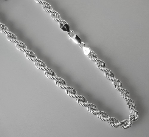 8mm Hollow Rope Chain Italian 925 