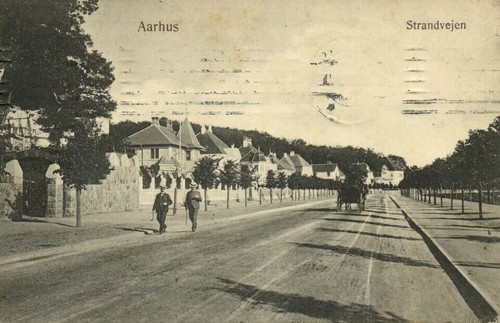 Postal de Dinamarca, AARHUS ÅRHUS, Strandvejen (1909) - Imagen 2 de 3
