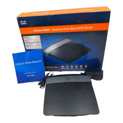 Cisco Linksys E2500 Router Internet Wireless 4-Port Class B Dual Band Wifi