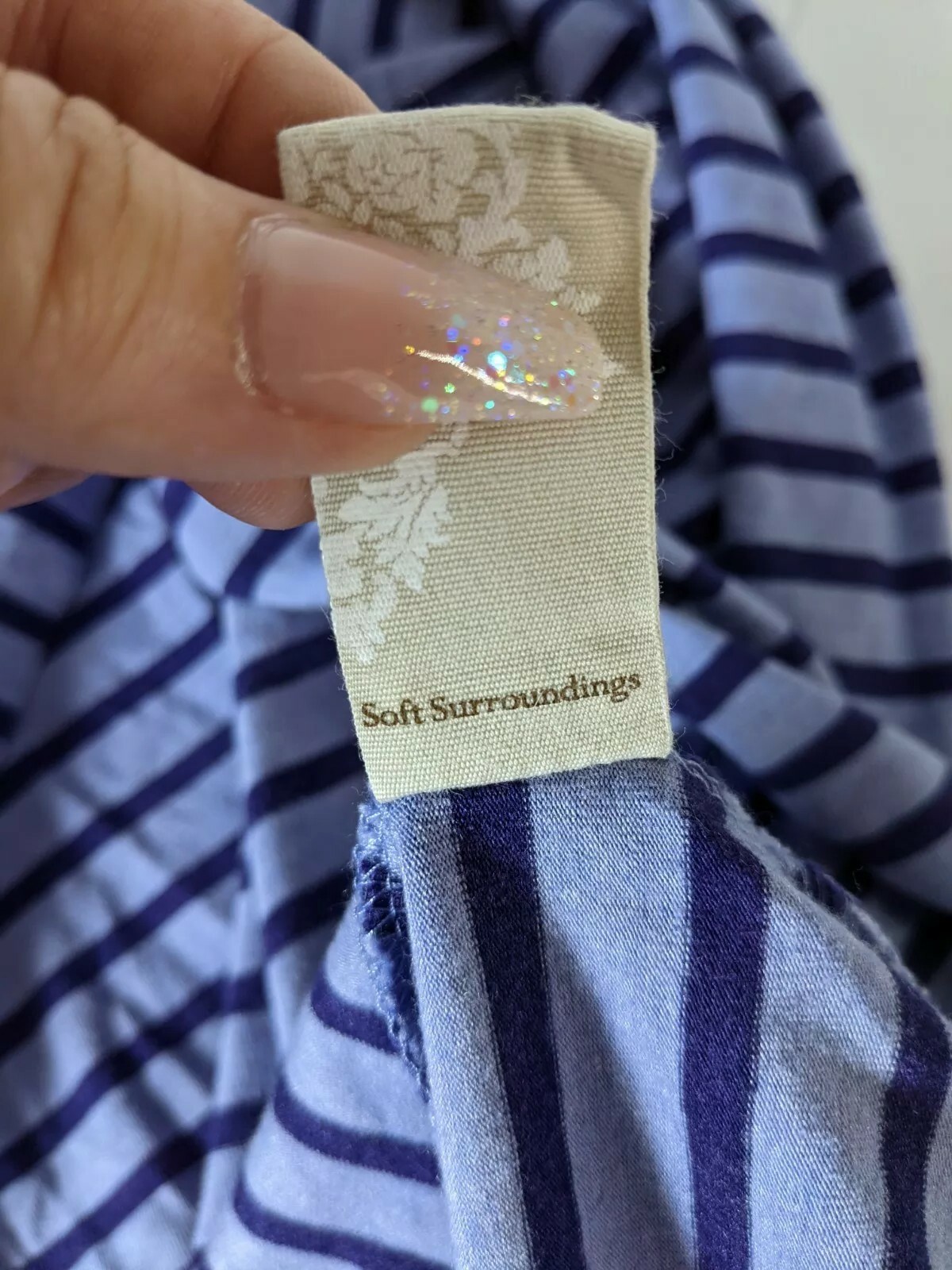 Soft Surrounding Dress Womens Medium Maxi Striped… - image 10