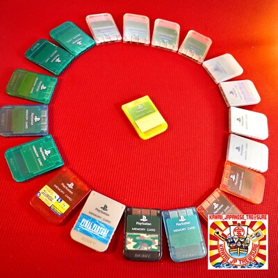 PS1 Grey MEMORY CARD 15 SCPH-1020 Playstation Sony Official Made In Japan - Foto 8