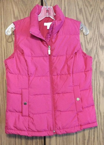 Pink Sleeveless Quilted Puffer Vest 