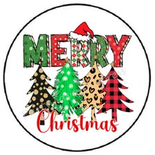 MERRY CHRISTMAS ENVELOPE SEALS LABELS STICKERS PARTY FAVORS