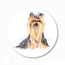 Yorkie Dog Yorkshire Terrier Scrapbook Stickers Envelope Seals Dog Labels