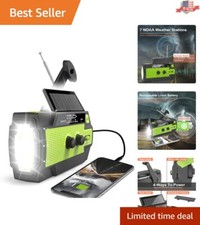 All-in-One Emergency Crank Radio: Solar, NOAA, Flashlight USB Charger Included