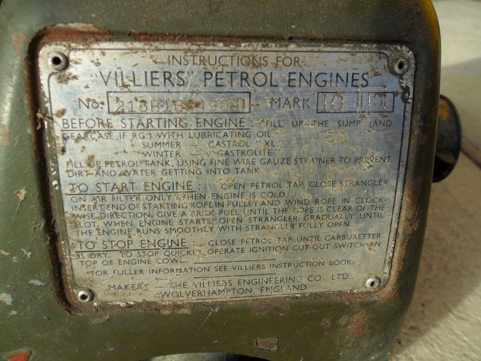 Villiers engine With Alcon Water Pump (SEIZED) Essex eBay