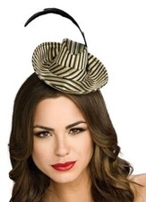 Adult Mini Fedora Hat Striped Gangster Costume