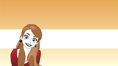 Anime vector red brunette white Playmat Gaming Mat Desk