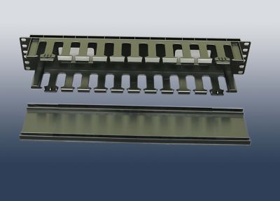 10 Pack 19'' 2U Cable Managment Manger 12 slots Unit with Cap-Plastic