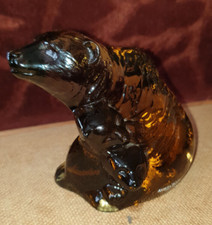 Sweden Kosta Boda P Hoff glass figurine bear WWF animals sculpture Ursus Arctos