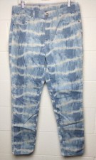 DG2 Diane Gilman Jeans Size 14 Skinny Denim Blue Tie Dye