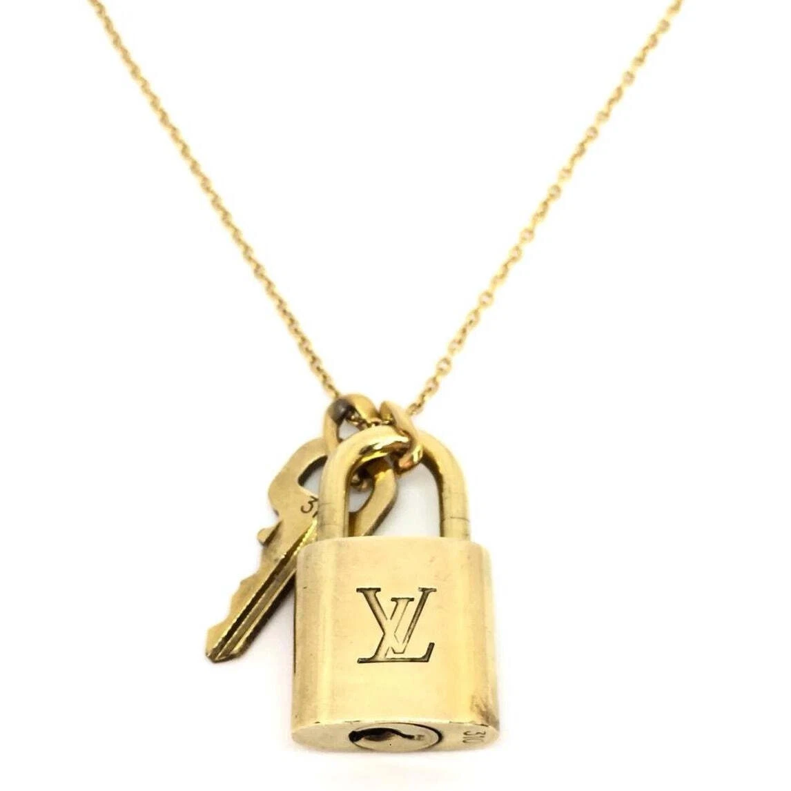 LV Lock and Key Fob Necklace