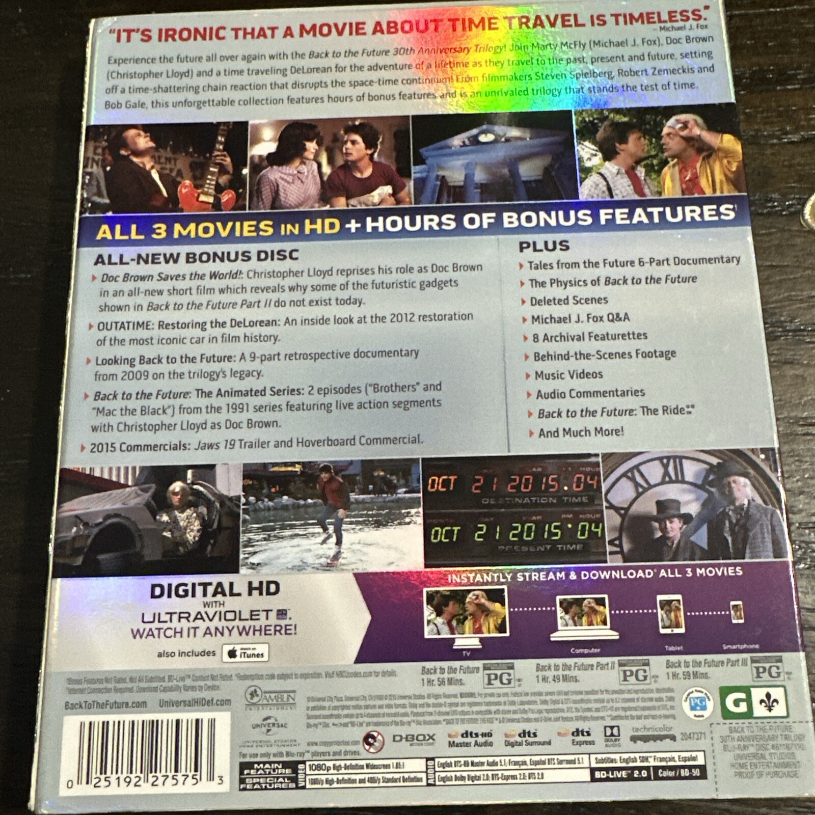 Back to the Future: 30th Anniversary Trilogy (Blu-ray) SEALED WITH SLIPCOVER