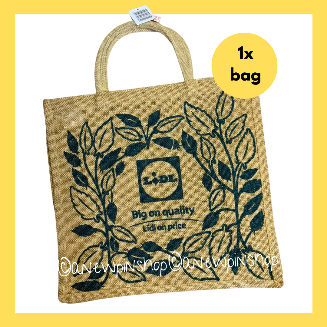 LIDL Shopping Bag Medium Size Jute Comfort Padded Handles x1 New NO PLASTIC