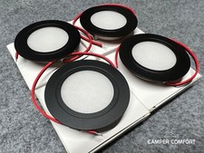 12v LED Spotlights Campervan - Touch Dimmable Downlight Motorhome - Black x 4