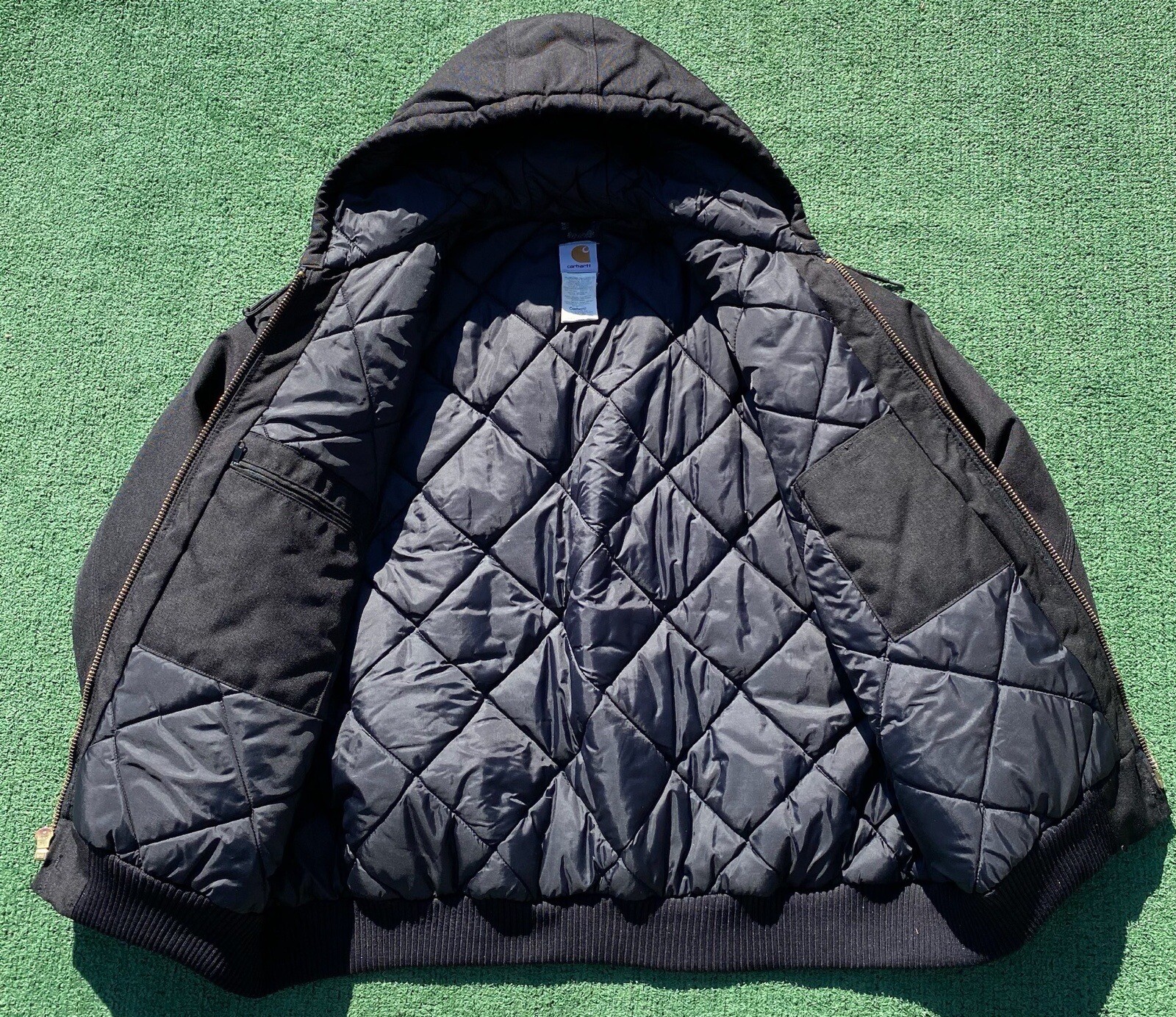 Carhartt Quilted Insulated Black Jacket J133 Men’s Si… Gem