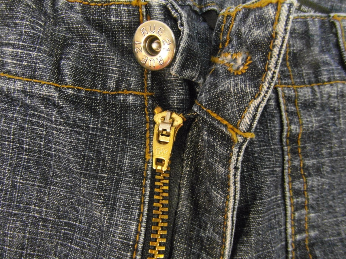 ★Rue★ Adult Women's Rue 21 Dark Blue 100% Cotton Denim Zipper Fly