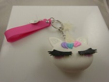 Coin change purse pouch rubber Unicorn keychain wristlet