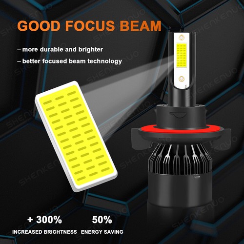 For 2007-2013 GMC Yukon Denali 4x 6000K White LED Headlights Fog Light Bulbs Kit - Imagen 8 de 12