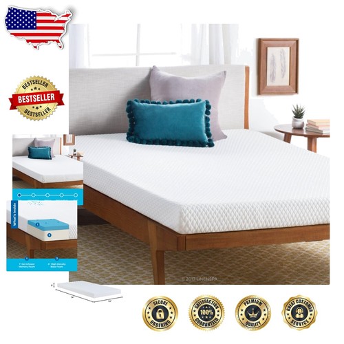 Smooth Top 5 Inch Gel Memory Foam Mattress with 10- - Full Size