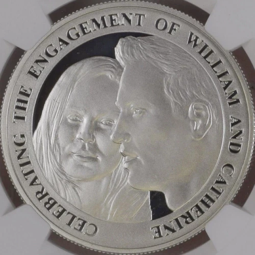 ALDERNEY. 2010, 5 Pounds, Silver - NGC PF69 - Royal Engagement, Prince William