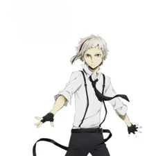 Bungou Stray Dogs Doppo Atsushi Nakajima Cosplay Wig Black Hair Piece Removable