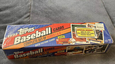 Topps 1993 Complete Set of Series 1 & 2 Baseball Cards Topps 1993 Complete Set of Series 1 & 2 Baseball Cards
