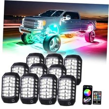 Rock Lights for Trucks RGB LED Rock Lights with APP/Remote Control 10 Pods