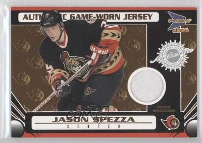 2003 Pacific Prism Authentic Game-Worn Jerseys 46/50 Jason Spezza #134 Patch g3b