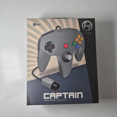 Hyperkin Captain N64 Gray Premium Wired Controller Sealed Box