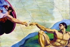 Poster Studio B - Hand Of God Joint Classic Painting 24x36" NEW Wall Art CJ3343