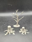 Vintage Marx Battle of The Blue & Gray Playset 1960s Gray Tree Stumps Lot of 3